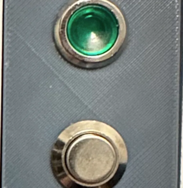 Wall plate w/2 x 12.5mm cutouts button/LED light