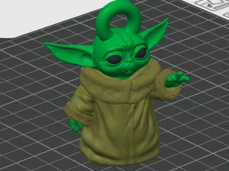 Baby yoda keychain