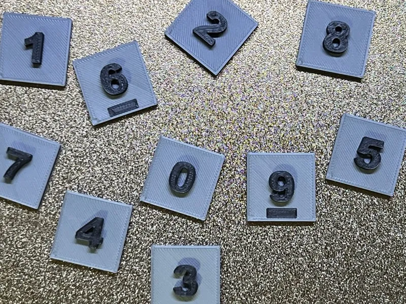 Dungeons and Dragons numbered tiles