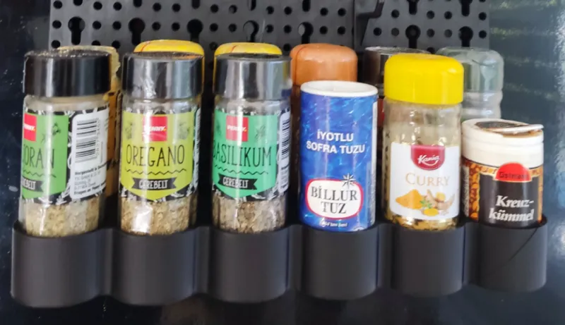 The Parkside pegboard spice rack/hanger