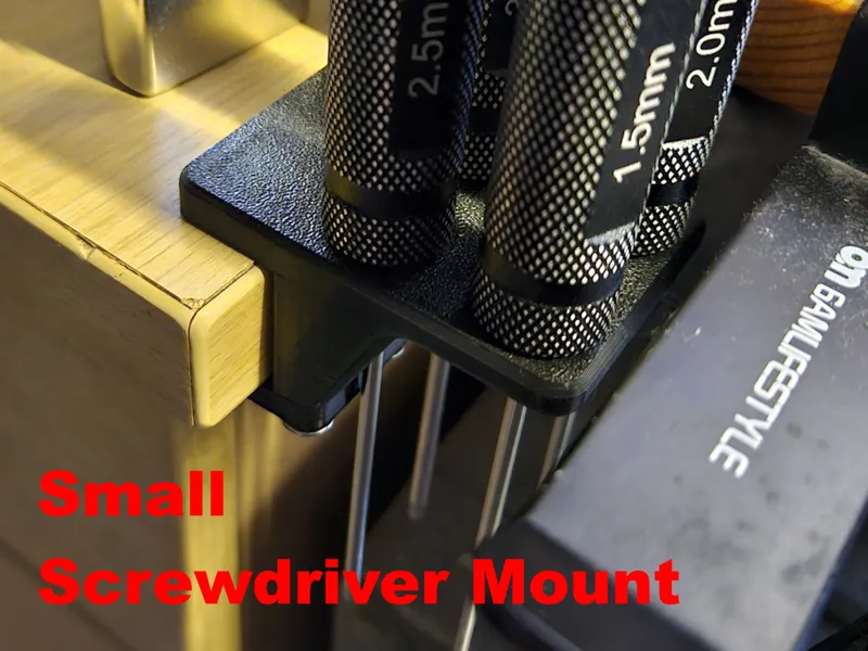Small Desk-Mounted Screwdriver Mount