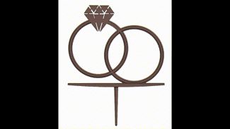 Wedding/Engagement Cake Topper-Small (2 Styles)