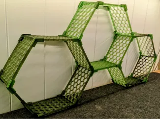 Infinity hexagon wall storage