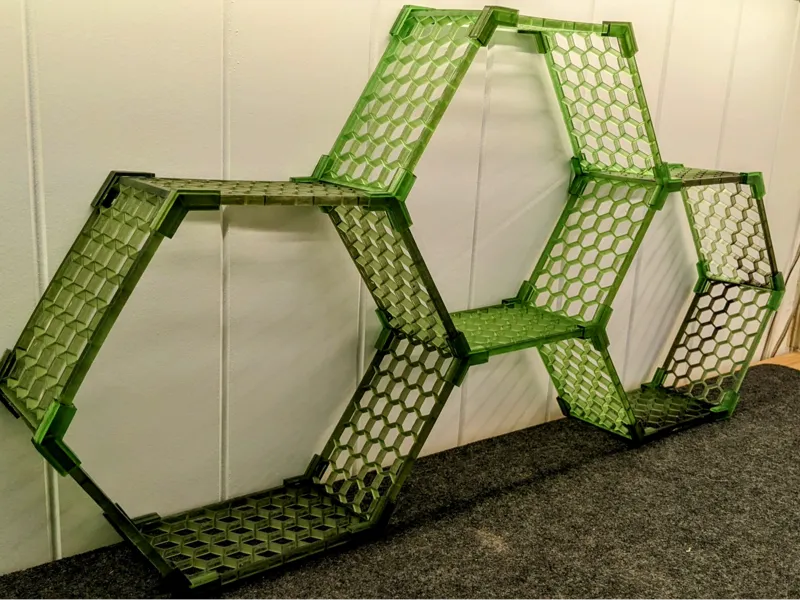 Infinity hexagon wall storage