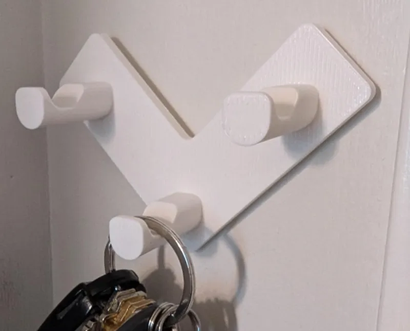 Triple Hook Command Strip Wall Mount