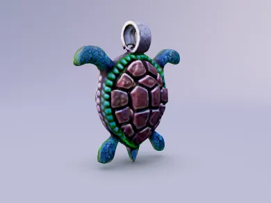 Turtle shell pendant