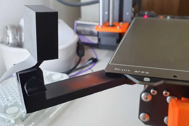 Raspberry Camera case and arm for Prusa MK3 bed