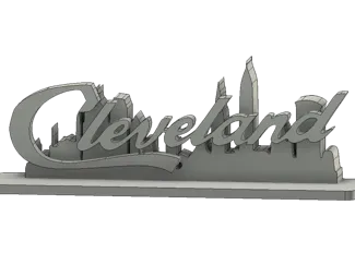Cleveland logo with city silhouette