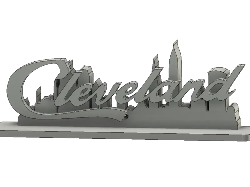 Cleveland logo with city silhouette
