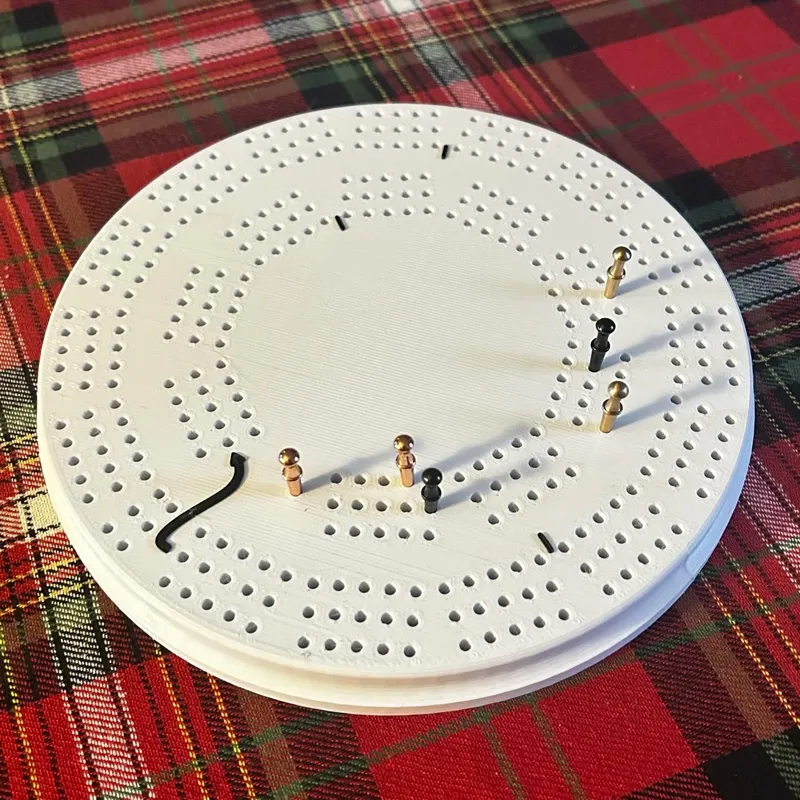Three-player Cribbage Board