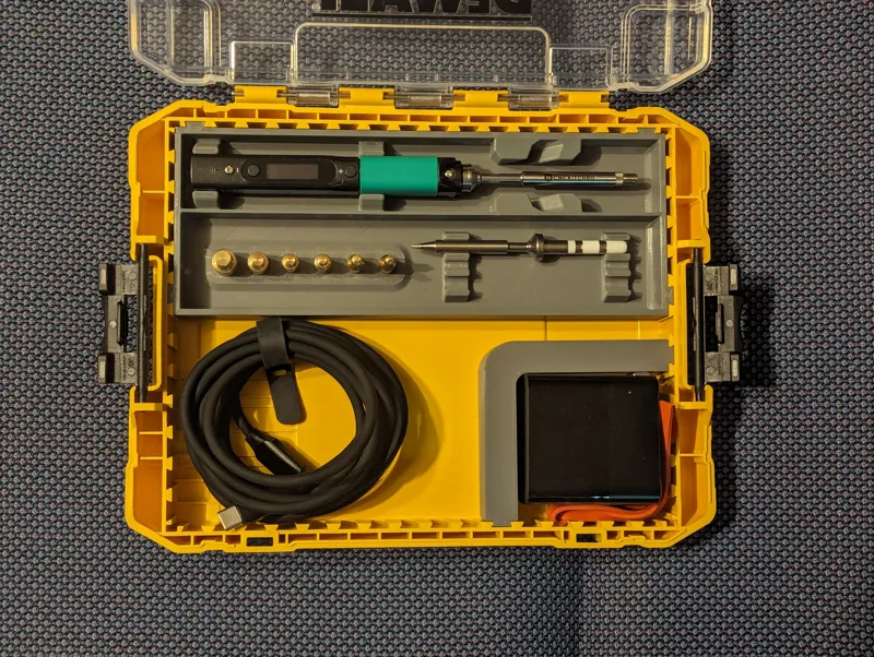Pinecil Heatset Insert for Dewalt Tough Case