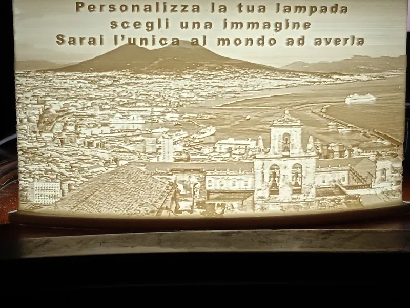 Litofania Golfo di napoli più base di appoggio