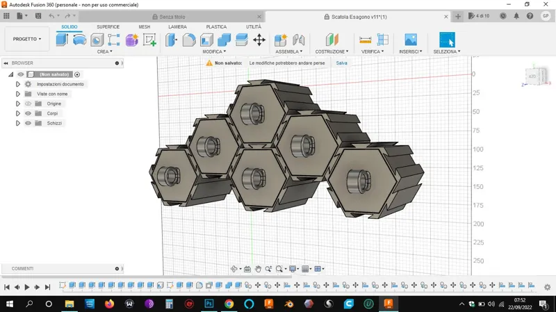 Interlocking hexagonal drawers