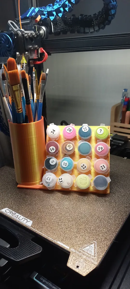 Small paint and brush holder - Free 3D Print Model - MakerWorld