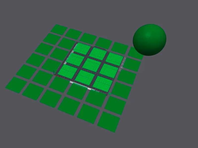 corner room square projection
