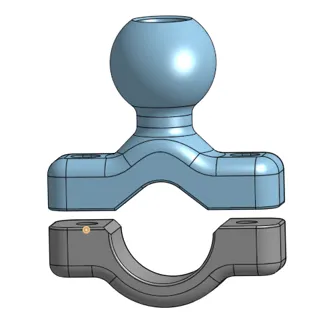 1 inch locking ball mount for bike