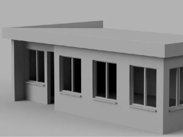 H0 1:87 Simple Rail Building 