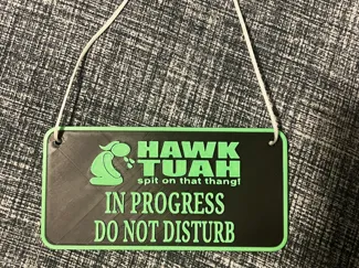 HawkTuah Door Sign