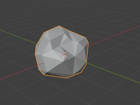 low poly model rock