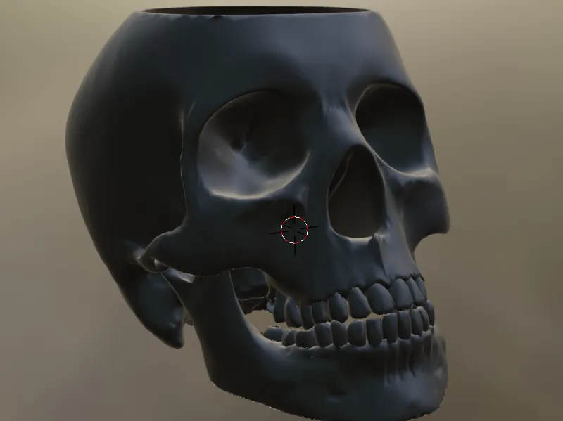 Skull Planter with Drainage Holes