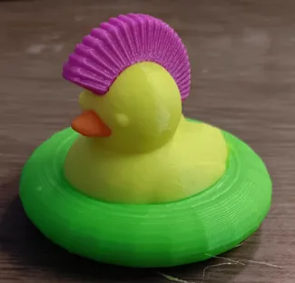duck with a mohawk straw topper