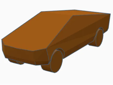 low poly Cyber truck
