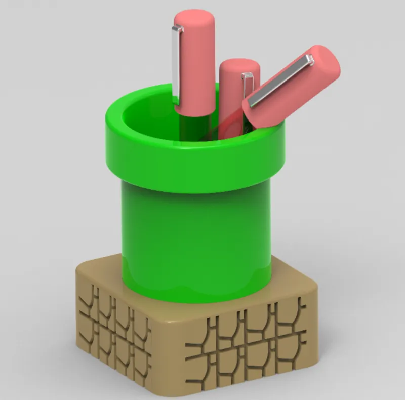 Mario Pipe Pen Pot