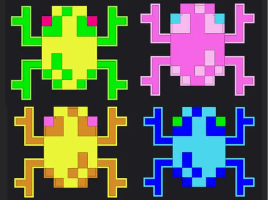 ORIGINAL FROGGER MULTIPLAYER BACKPACK PINS