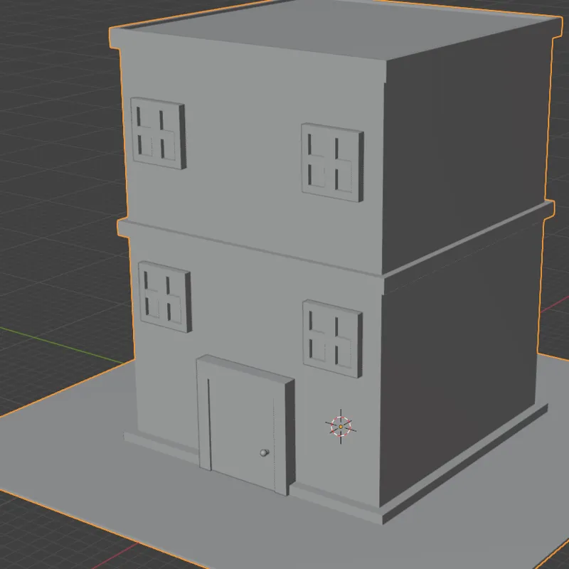 low-poly building