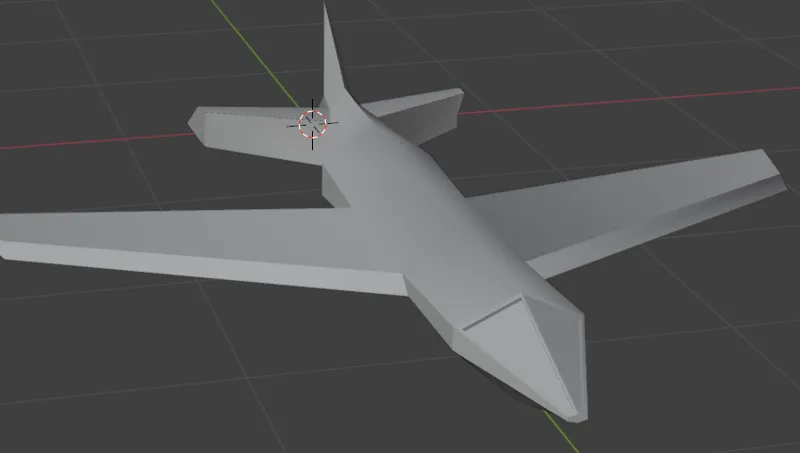 low-poly plane