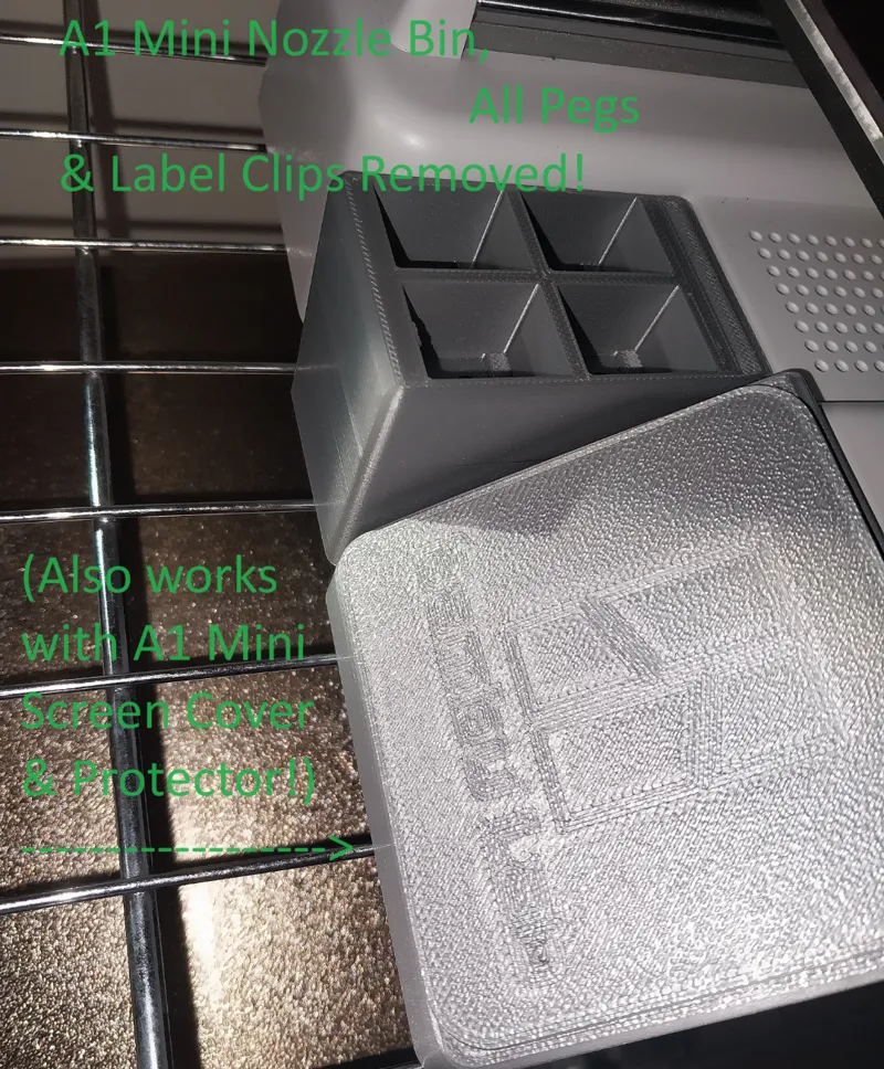 A1 Mini Nozzle Bin Without Pegs/Label Discs