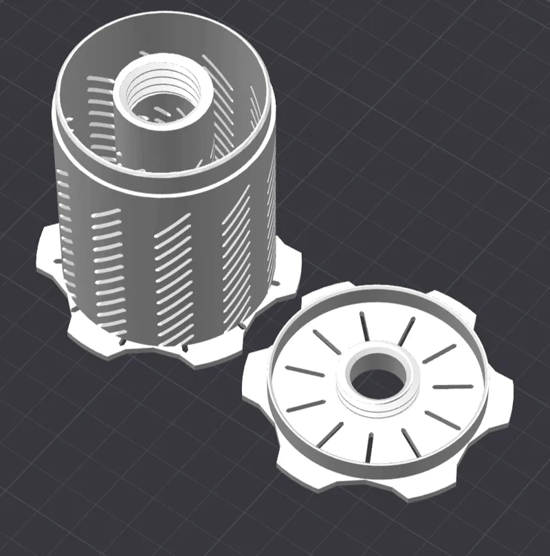 Desiccant Spool dryer with notches