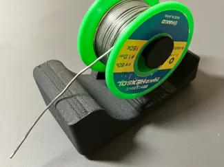 Gridfinity-compatible solder reel stand