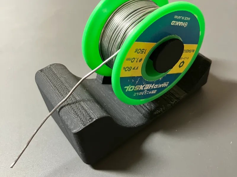Gridfinity-compatible solder reel stand