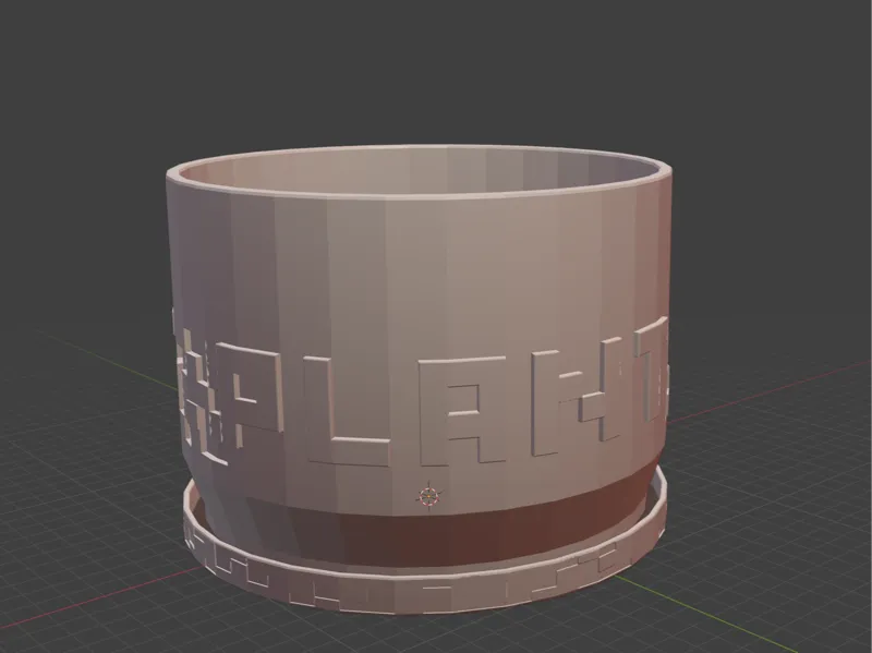 Lowpoly plant pot( 像素风格花盆)