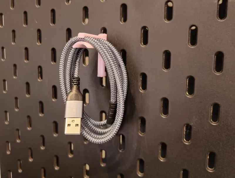 Simple cable older insert for ikea Skadis