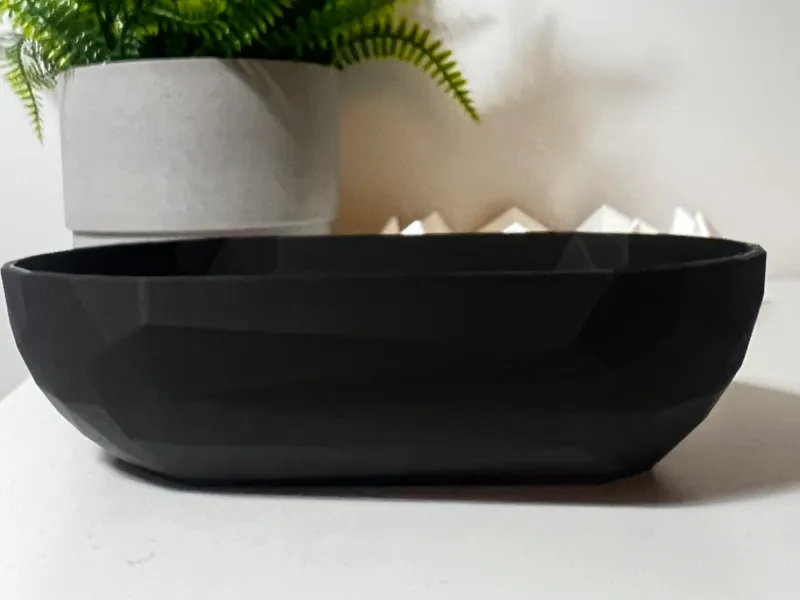 Elongated Low Poly Bowl | Low Poly Tray