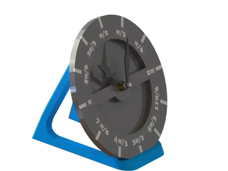 Trigonometric circle clock