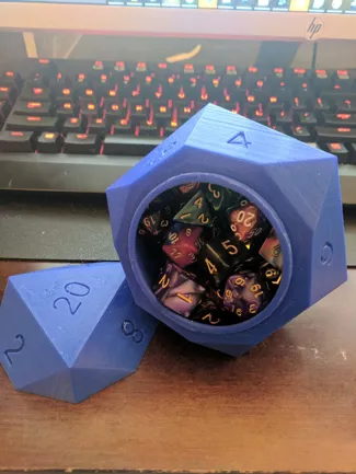 Screw Top D20 Dice Box V2
