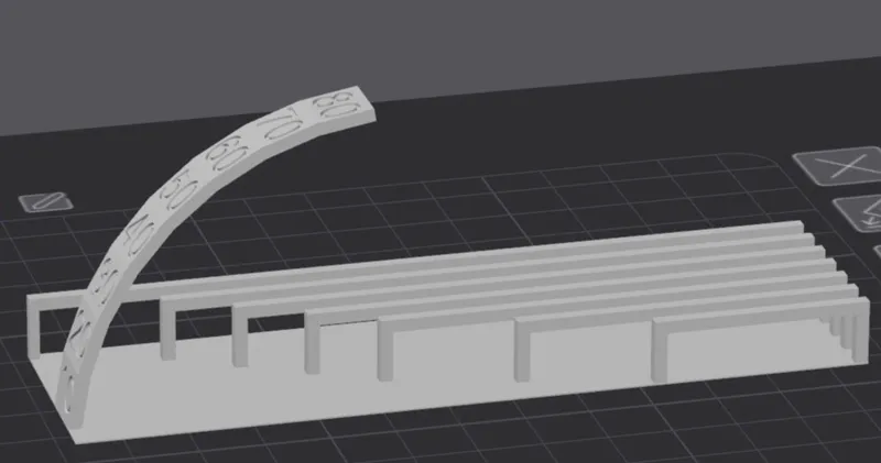 3-12cm bridge and 80° overhang test