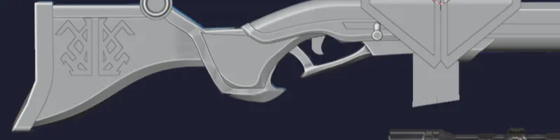 CAITLYN ARCANE SHOTGUN GUN 3D MODEL