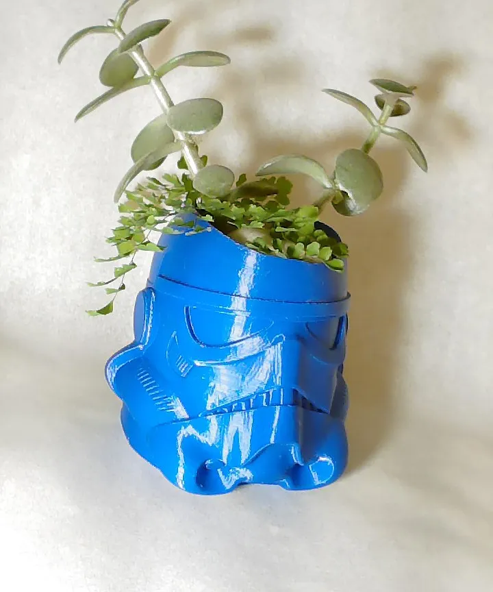 3D Printed Indoor Storm Trooper Helmet Planter