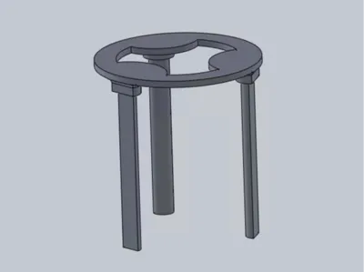 Faster printing pizza table box spacer