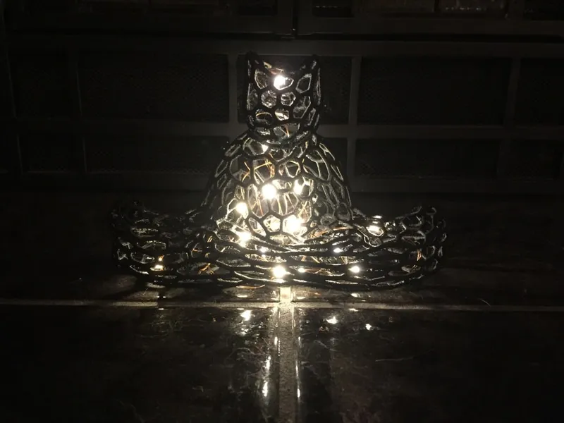 Wire Frame Meditating Cat