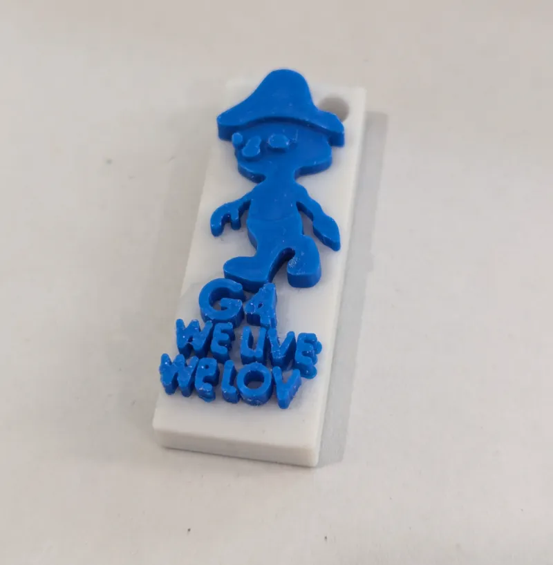 Low rez Smurf Cat Keychain (WE LIVE WE LOVE)