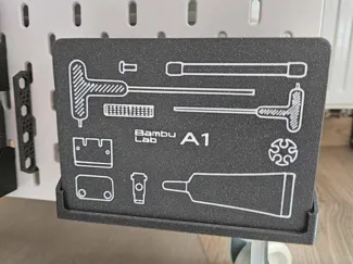 A1/A1 mini toolkit case mount for Ikea Skadis