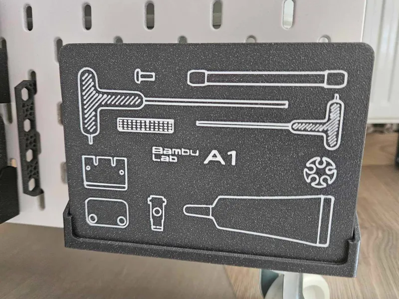 A1/A1 mini toolkit case mount for Ikea Skadis