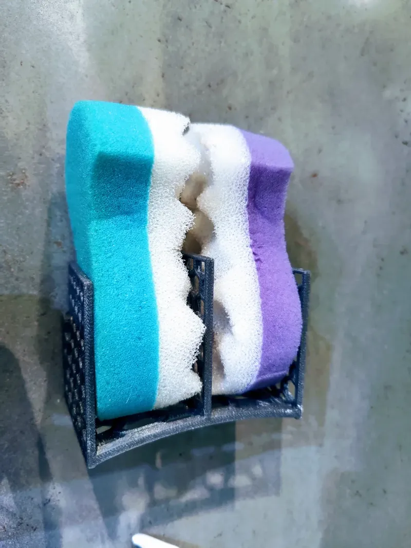 Wall sponge holder for bathroom