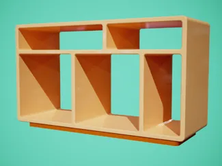 Space Age Design Retro Vintage Vinyl Record Shelf