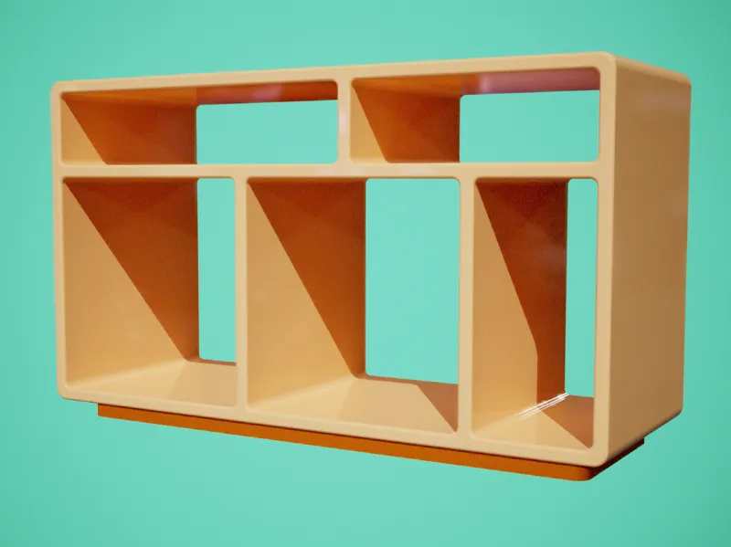Space Age Design Retro Vintage Vinyl Record Shelf